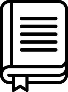 doxdox icon which is a closed book with a bookmark.
